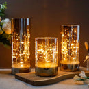 6/8/10inch High Battery Glass Decorative Lights（Set of 3） by JHY DESIGN