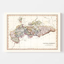 Vintage Map of Central Germany 1832