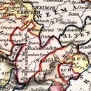 Vintage Map of Central Germany 1832