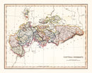 Vintage Map of Central Germany 1832
