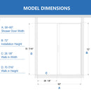 Semi-Frameless Sliding Shower Door