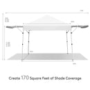 17 Feet x 10 Feet Foldable Pop Up Canopy with Adjustable Instant Sun Shelter by LJGDeals