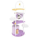 62 Inches Large Cat Tower with Metal Frame and Jumping Platforms-Purple by LJGDeals
