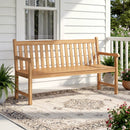 62inch Teak Outdoor Porch Bench 3 by DirectDeals