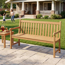 62inch Teak Outdoor Porch Bench 3 by DirectDeals