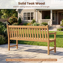 62inch Teak Outdoor Porch Bench 3 by DirectDeals