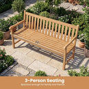 62inch Teak Outdoor Porch Bench 3 by DirectDeals