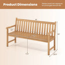 62inch Teak Outdoor Porch Bench 3 by DirectDeals