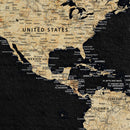 Personalized Push Pin World Map Canvas – Custom Framed