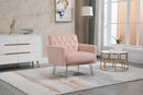 Accent Chair, leisure single sofa with Rose Golden feet