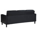Weld 3 Piece Upholstered Track Arm Sofa Set - Black by HouseOfZazla