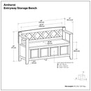 Amherst - Compact Entryway Storage Bench by Unique Piece Furniture