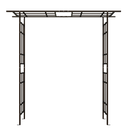 Metal Garden Arch with Adjustable Width