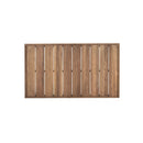 Outdoor Coffee Table With Slat Design And Sled Base - Brown
