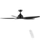 60 In Intergrated LED Ceiling Fan Lighting with Black ABS Blade