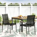Barrister Dining Chair Set of 2 - Black / Natural