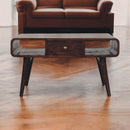 Solid Wood Curved Coffee Table by Unique Piece Furniture