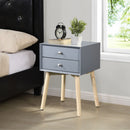 Side Table With 2 Drawer, Mid-Century Modern Storage Cabinet For Bedroom by HouseOfZazla