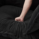 Modern Cozy Upholstered Armchair Sofa With Movable Ottoman by HouseOfZazla