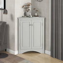 Triangle Bathroom Storage Cabinet With Adjustable Shelves, Freestanding Floor Cabinet For Home Kitchen by HouseOfZazla
