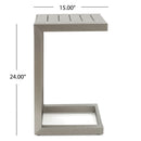Aluminum Outdoor C-Shaped Side Table for Patio by HouseOfZazla