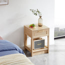 15.75" Rattan End Table With Drawer, Modern Nightstand, Side Table For Living Room, Bedroom by HouseOfZazla