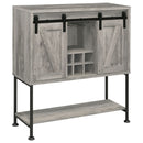 Hovander - Sliding Door Bar Cabinet - Gray by HouseOfZazla
