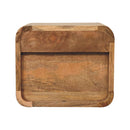 Solid Wood Mini Oak-ish Floating Open Bedside, 1-Drawer