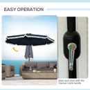 Outsunny 9ft Patio Umbrella with Push Button Tilt and Crank