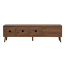 TV Stand With 5 Legs, Media Console Table For Tvs Up To 75" - Walnut