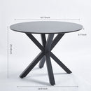 Table Mid-Century Dining Table For 4 - 6 People With Round Table Top, Pedestal Dining Table, End Table Leisure Coffee Table, Cross Leg by Unique Piece Furniture
