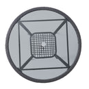 Bistro Table With Iron Frame And Glass Top - Gray