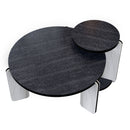 Round Coffee & End Table Set - Black by HouseOfZazla