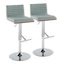 Mason - Contemporary Adjustable Barstool & Swivel With Straight T Footrest (Set of 2) by HouseOfZazla