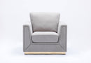 Valin - Linen Chair For Living Room - Gray