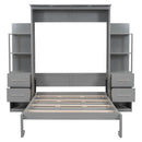 Murphy Wall Bed With LED Lights, Shelves And Drawers by Unique Piece Furniture