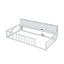 Floor Bed With Storage Cabinets And USB Ports