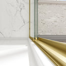 55"-60" W x 72" H Brushed Shower Door by HouseOfZazla