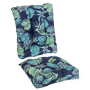 2Pcs Waterproof Rocking Chair Cushion Upper And Lower Back And Seat Sets with Non-Slip Ties Oxford Cloth Surface Polyester Filling Comfortable for Ind
