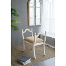 Harlow - Bench, Farmhouse / French Country Style Vanity Chair - Beige / White by HouseOfZazla