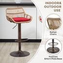 Modern Swivel Bar Stools Adjustable Counter Chairs With Footrest (Set of 2) by HouseOfZazla