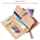 Women Wallet PU Leather Lady Long Purse Phone Clutch Case Credit Card Holder 11 Card Slots 1ID Window 5 Money Pouch