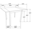 Vanetta - 3 Piece Dining Set With Drop Leaf Table And Chairs - Cappuccino