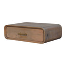 Solid Wood Sonoma T-Bar Wall-Mounted Nightstand, 1-Drawer