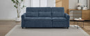 2-in-1 Sofa 82' Three-seater Sofa with Sofa Bed and Reversible Recliner, Blue Chenille