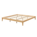 Solid Dry Bamboo Platform Bed Frame, With Slat Support by HouseOfZazla