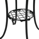 Patio Side Table with Shelf, Brown and Black by HouseOfZazla