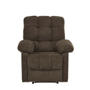 Devonaire - Manual Recliner With Padded Arms - Dark Brown