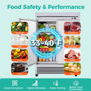 54" Commercial Refrigerator 49 Cu.Ft Stainless Steel 2 Door Reach-In Fridge by HouseOfZazla