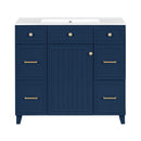 Bathroom Vanity With Ceramic Sink, Soft Close Doors, Adjustable Shelves